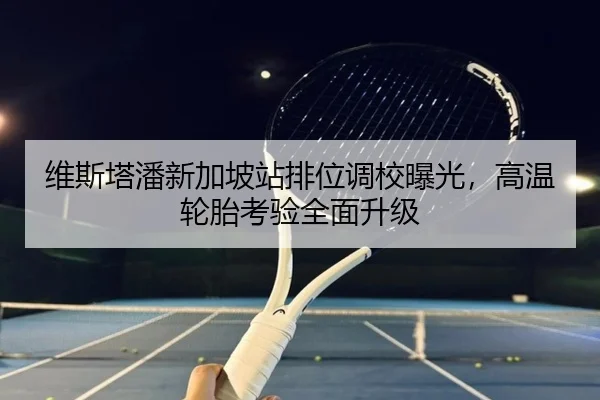 维斯塔潘新加坡站排位调校曝光，高温轮胎考验全面升级